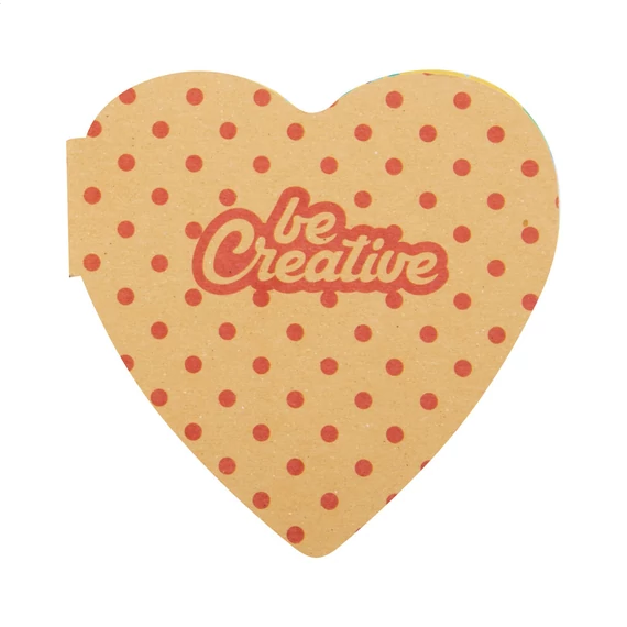 CreaStick Heart Eco egyediesíthető öntapadós jegyzettömb