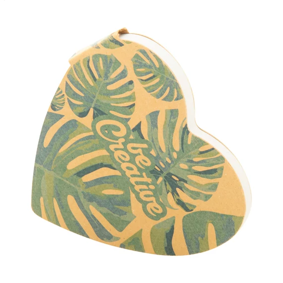 CreaStick Heart Eco egyediesíthető öntapadós jegyzettömb