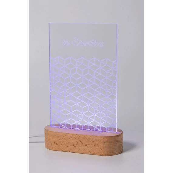 Woodify LED-es trófea, téglalap