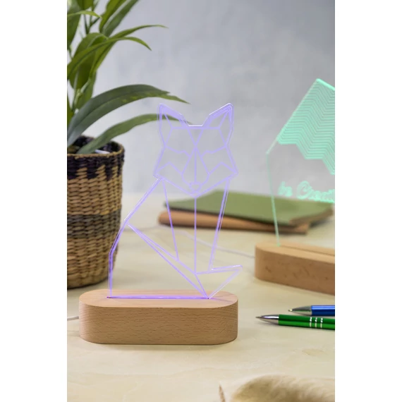 Woodify LED-es trófea, egyedi forma