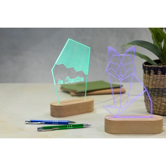 Woodify LED-es trófea, egyedi forma