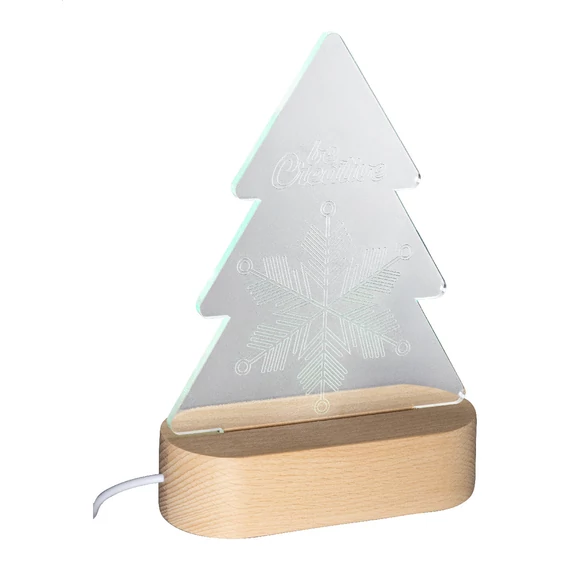 Woodify Xmas karácsonyfa alakú LED-es trófea