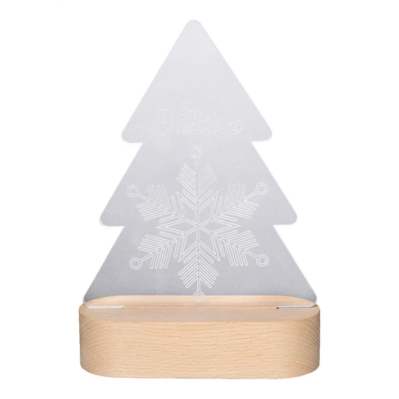 Woodify Xmas karácsonyfa alakú LED-es trófea
