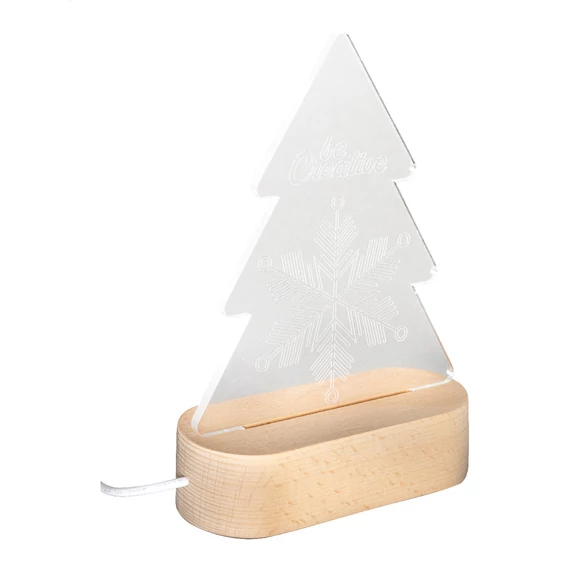 Woodify Xmas karácsonyfa alakú LED-es trófea
