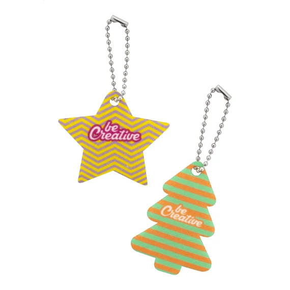 CreaFelt Key Xmas egyedi karácsonyi kulcstartó, csillag
