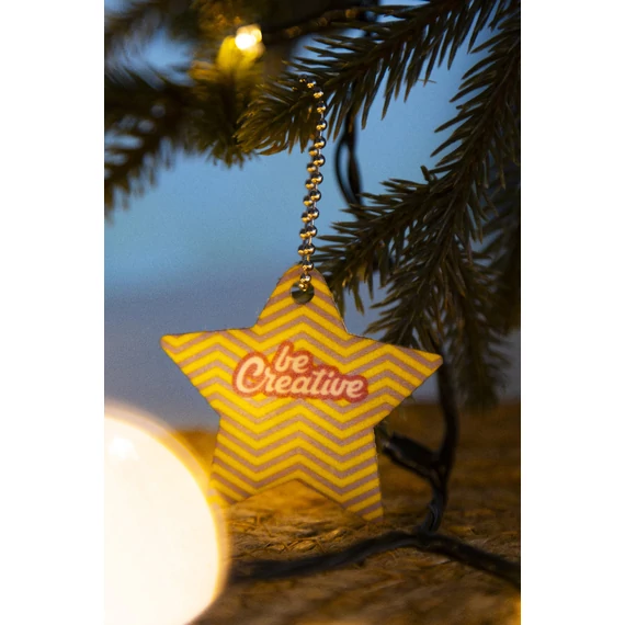 CreaFelt Key Xmas egyedi karácsonyi kulcstartó, csillag