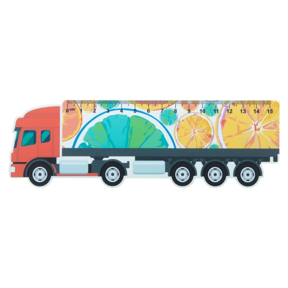 Trucker 15 kamion formájú vonalzó, 15 cm
