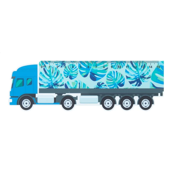 Trucker 15 kamion formájú vonalzó, 15 cm